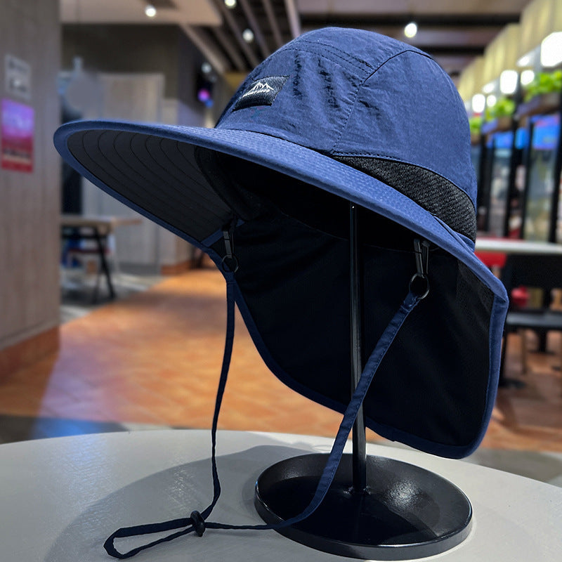 2pcs And Summer Simple Tooling Wind Sunshade Fisherman Hat, Retro Outdoor Fishing Hiking Rope Sunshade Hat