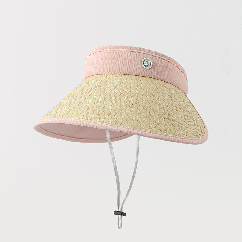 New Spring and summer Women's wide-brimmed open-top hat, a versatile face cover outdoor cycling