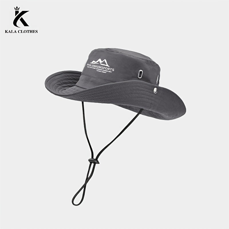 Men'S Printed Wide-Brim Breathable Hat, a Fisherman'S Cap for Summer Outdoor Activities, Hiking, Fishing, And Sun Protection