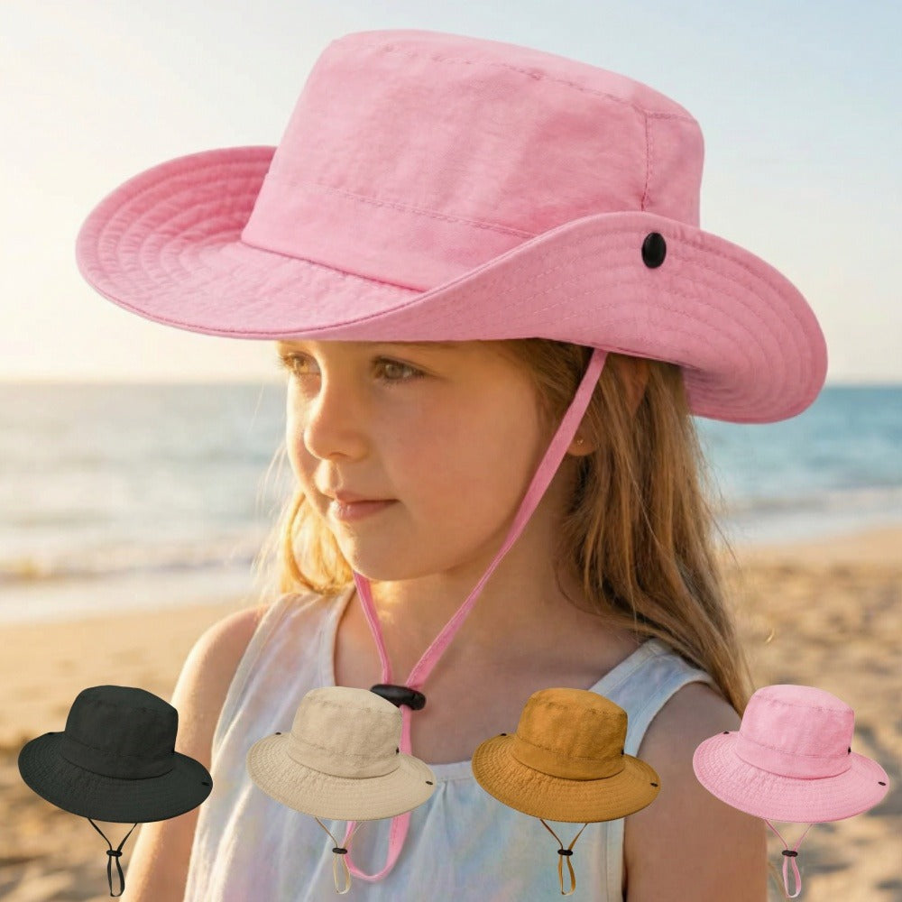 Outdoor Sun Hat | Foldable Fisherman Hat, Lightweight and Adjustable, Suitable for Ages 3-8, Mixed Color Polyamide and, Hook-and-loop Closure