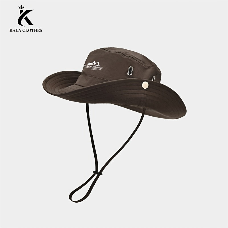 Men'S Printed Wide-Brim Breathable Hat, a Fisherman'S Cap for Summer Outdoor Activities, Hiking, Fishing, And Sun Protection