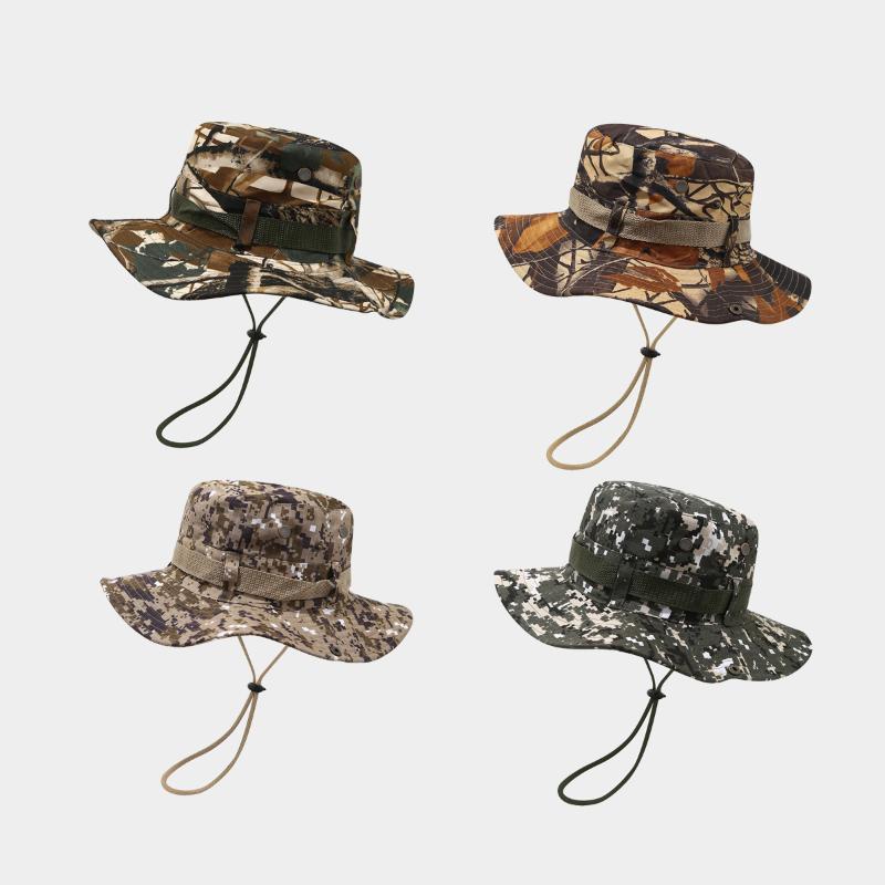 1pc Wide Brim Camouflage Sun Hat Suitable for Hiking, Fishing, Trekking - Durable Outdoor with Full Face & Neck Coverage, Camo, Hand Washable for &, Summer Collection for Hiking, Fishing, Camping Gift