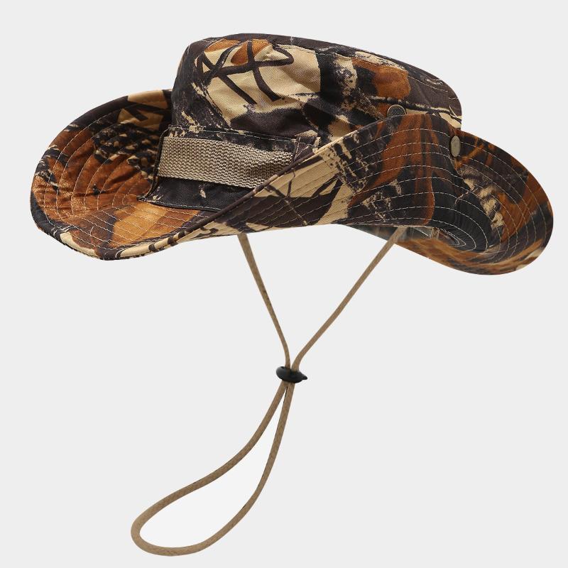 1pc Wide Brim Camouflage Sun Hat Suitable for Hiking, Fishing, Trekking - Durable Outdoor with Full Face & Neck Coverage, Camo, Hand Washable for &, Summer Collection for Hiking, Fishing, Camping Gift