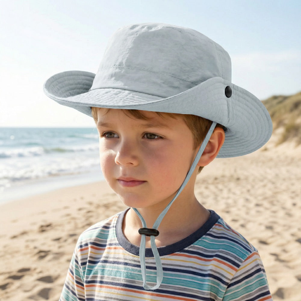 Outdoor Sun Hat | Foldable Fisherman Hat, Lightweight and Adjustable, Suitable for Ages 3-8, Mixed Color Polyamide and, Hook-and-loop Closure