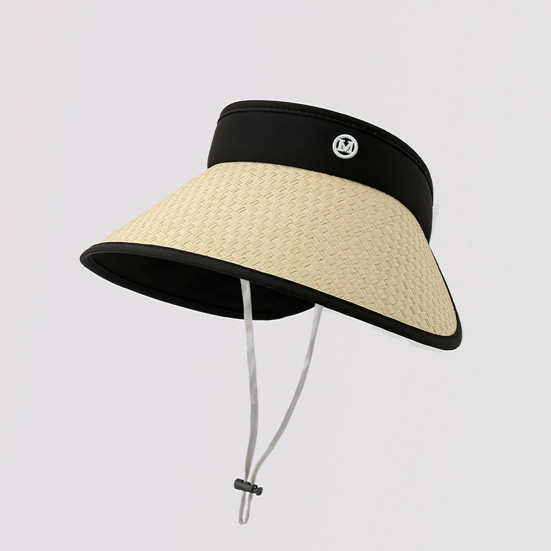 New Spring and summer Women's wide-brimmed open-top hat, a versatile face cover outdoor cycling