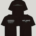 3pcs Stylish T-shirt Set with Los & Milan Art Monogram Print - Relaxed, Breathable Polyester Blend, Machine Washable - Perfect for Summer