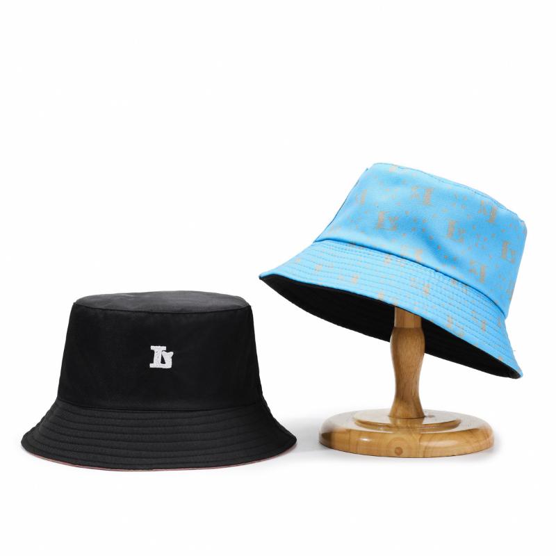 Retro Double-Sided Fisherman Hat with Full Print Embroidery Letters | & Shade | for Outdoor Activities with Comfortable Fit | Summer Collection | Festival Gift