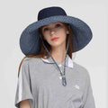 Women's spring and summer high-end windproof fisherman's hat with an large brim outdoor use