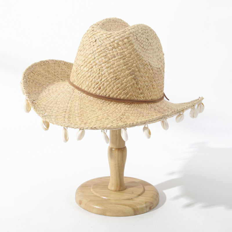 Pearl Studded Raffia Sun Hat Handmade Western Express Ins Beach Straw Hat Beach Hat