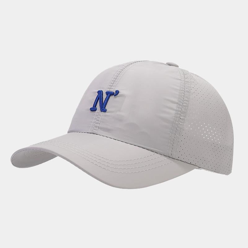 1pc Sport-Style N-Letter Embroidered Soft-Top Baseball Cap with Sun Shield & Quick-Dry Fabric for Birthday Events | Casual Spring\u002FSummer Wear