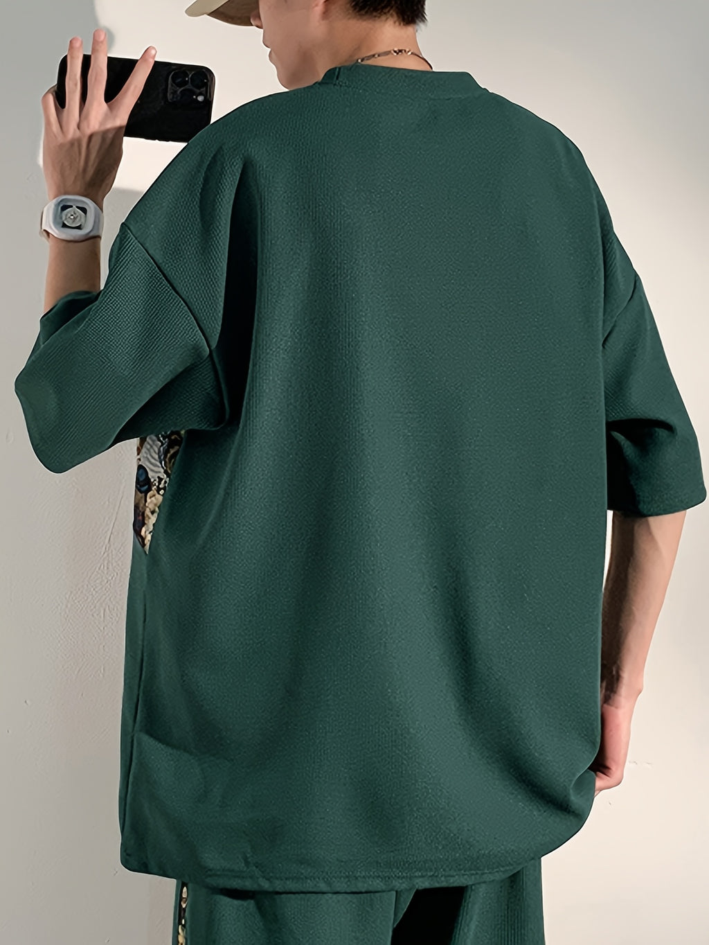 Casual T-Shirt Summer Casual Men's T-Shirt | Loose Fit Short Sleeve Tee with Embroidered \