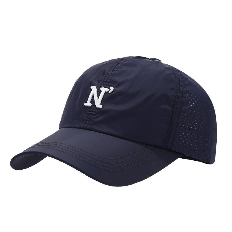 1pc Sport-Style N-Letter Embroidered Soft-Top Baseball Cap with Sun Shield & Quick-Dry Fabric for Birthday Events | Casual Spring\u002FSummer Wear