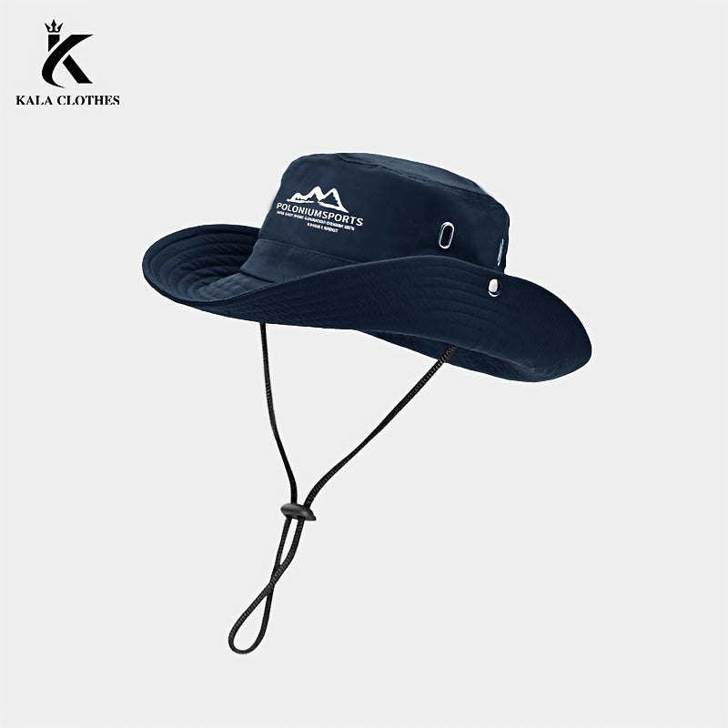 Men'S Printed Wide-Brim Breathable Hat, a Fisherman'S Cap for Summer Outdoor Activities, Hiking, Fishing, And Sun Protection
