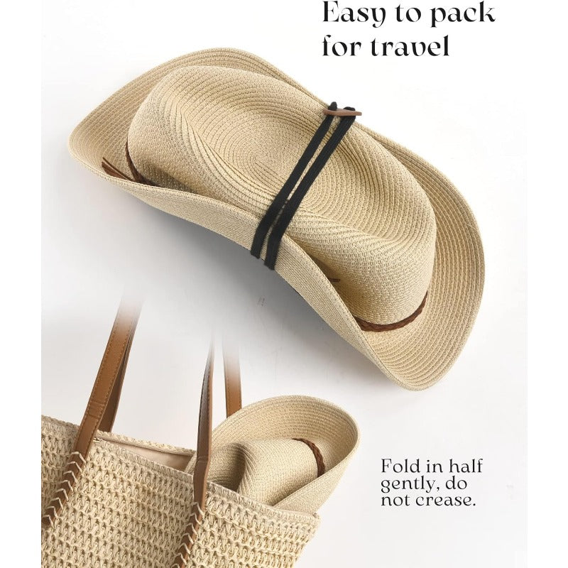 Women's Summer Wide Brim Sun Hat 80+ Panama Soft Foldable Straw Beach Hat, Outdoor Hat, Travel Accessories, Fashion Fashion Glasses, Women's Hat, Beach Visitor, Summer Wardrobe