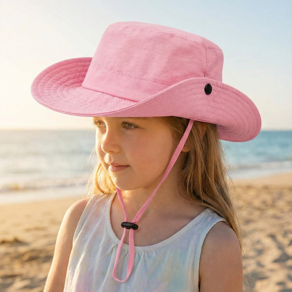 Outdoor Sun Hat | Foldable Fisherman Hat, Lightweight and Adjustable, Suitable for Ages 3-8, Mixed Color Polyamide and, Hook-and-loop Closure