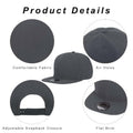 ZH Plain Flat Brim Snapback Baseball Caps Adjustable Blank Baseball Caps Wholesale 12 Pack