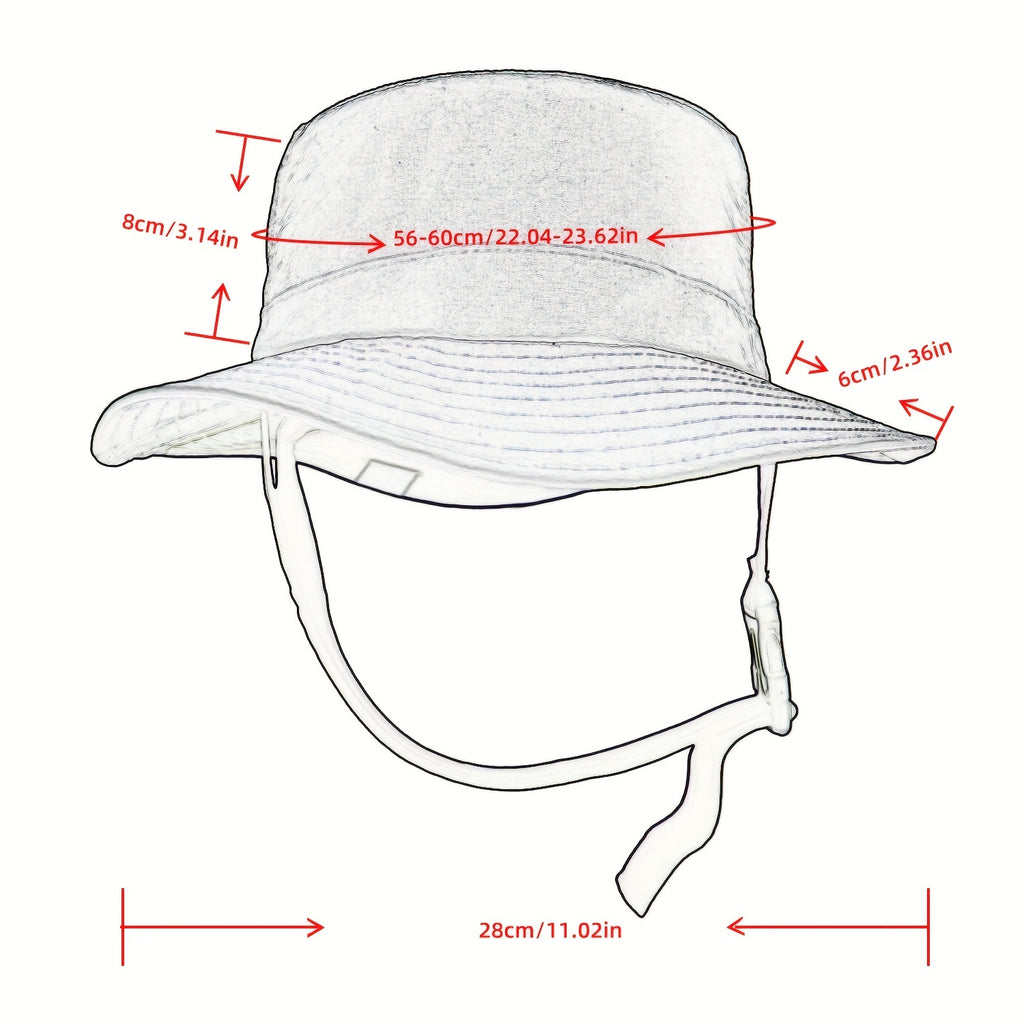 1pc High-Quality Men's Surf Fisherman Hat \u002F\u002F All-Season Windproof Drawstring Cap \u002F\u002F Foldable Hiking Fishing Hat and Outdoor Cap