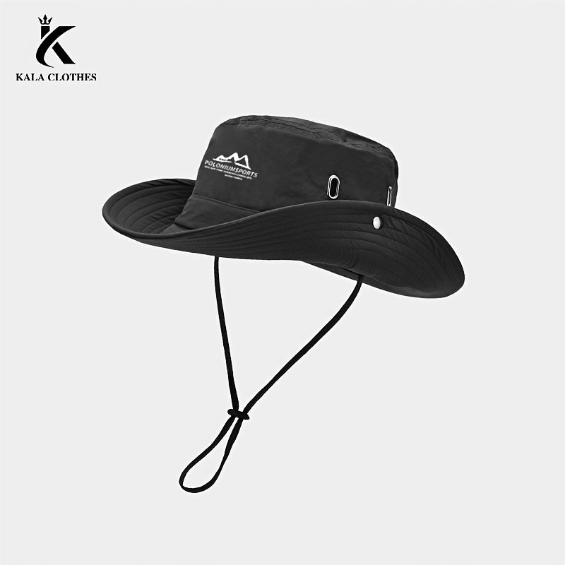 Men'S Printed Wide-Brim Breathable Hat, a Fisherman'S Cap for Summer Outdoor Activities, Hiking, Fishing, And Sun Protection
