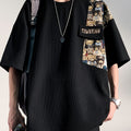 Casual T-Shirt Summer Casual Men's T-Shirt | Loose Fit Short Sleeve Tee with Embroidered \