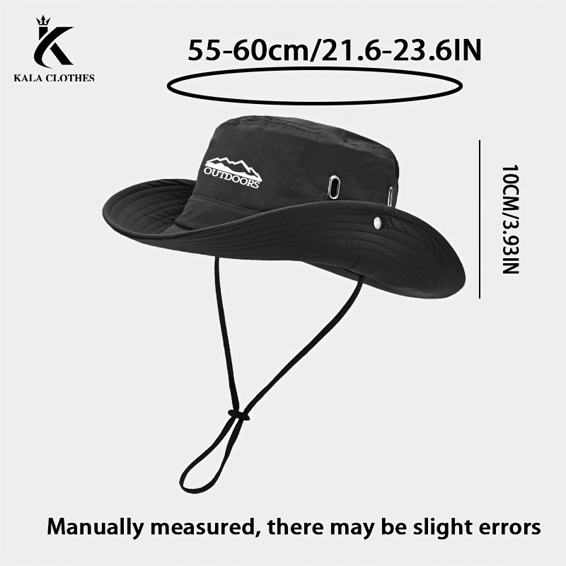 Men's Fisherman Hat for Spring\u002FSummer Outdoor Mountaineering and Fishing, Wide Brim Hat
