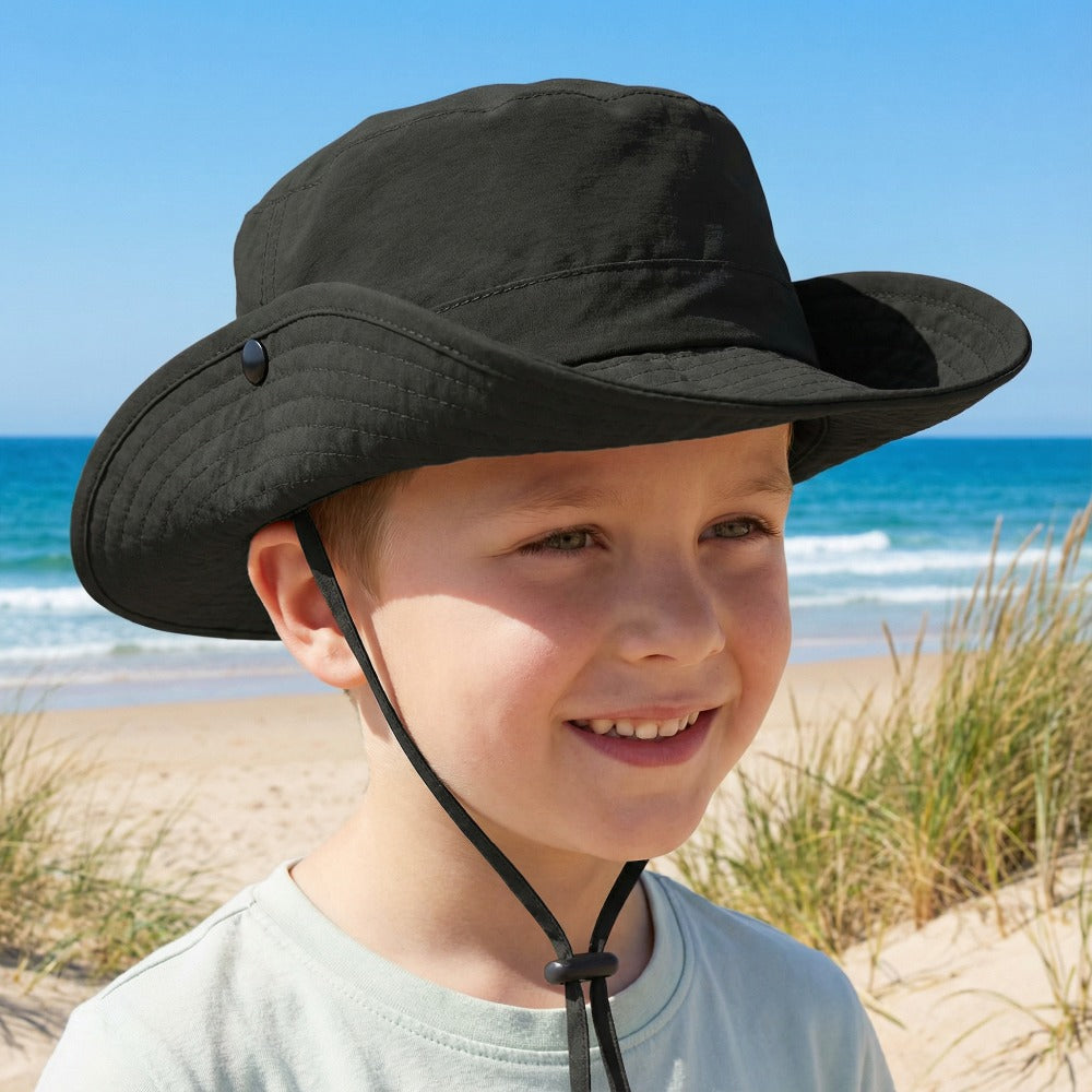 Outdoor Sun Hat | Foldable Fisherman Hat, Lightweight and Adjustable, Suitable for Ages 3-8, Mixed Color Polyamide and, Hook-and-loop Closure